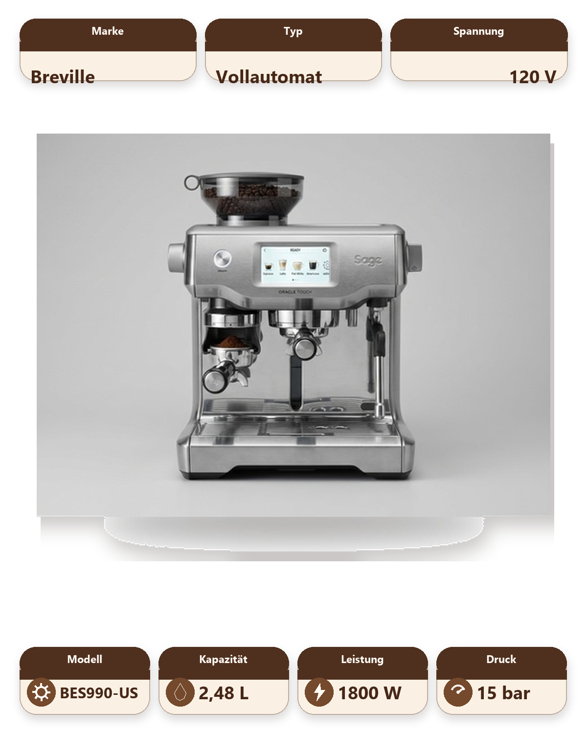 Breville the Oracle® Touch (BES990 - US 120V)