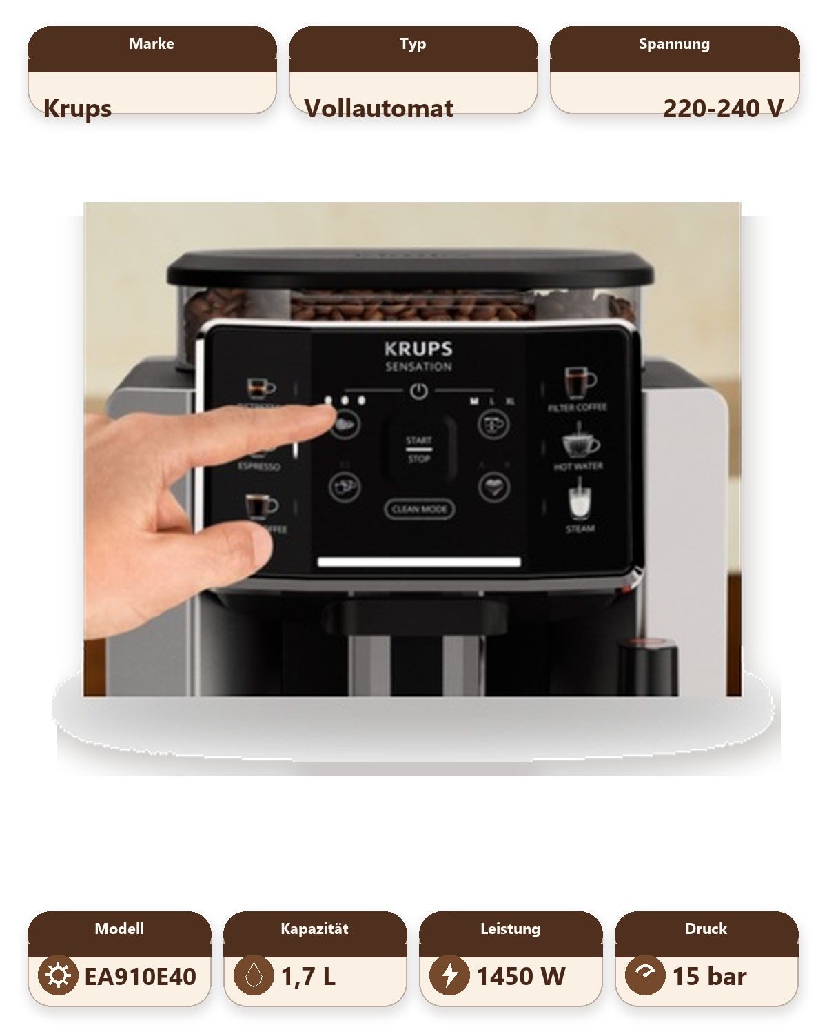 Krups SENSATION - EA910E40