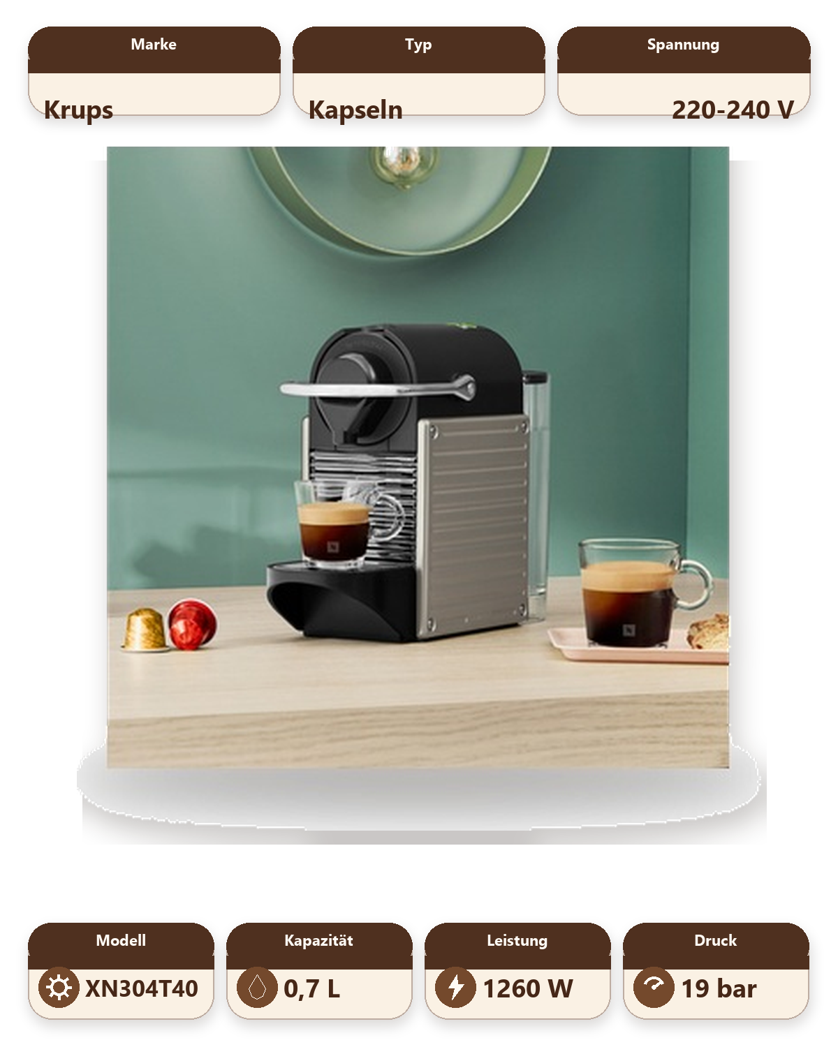 Krups NESPRESSO Pixie - XN304T40