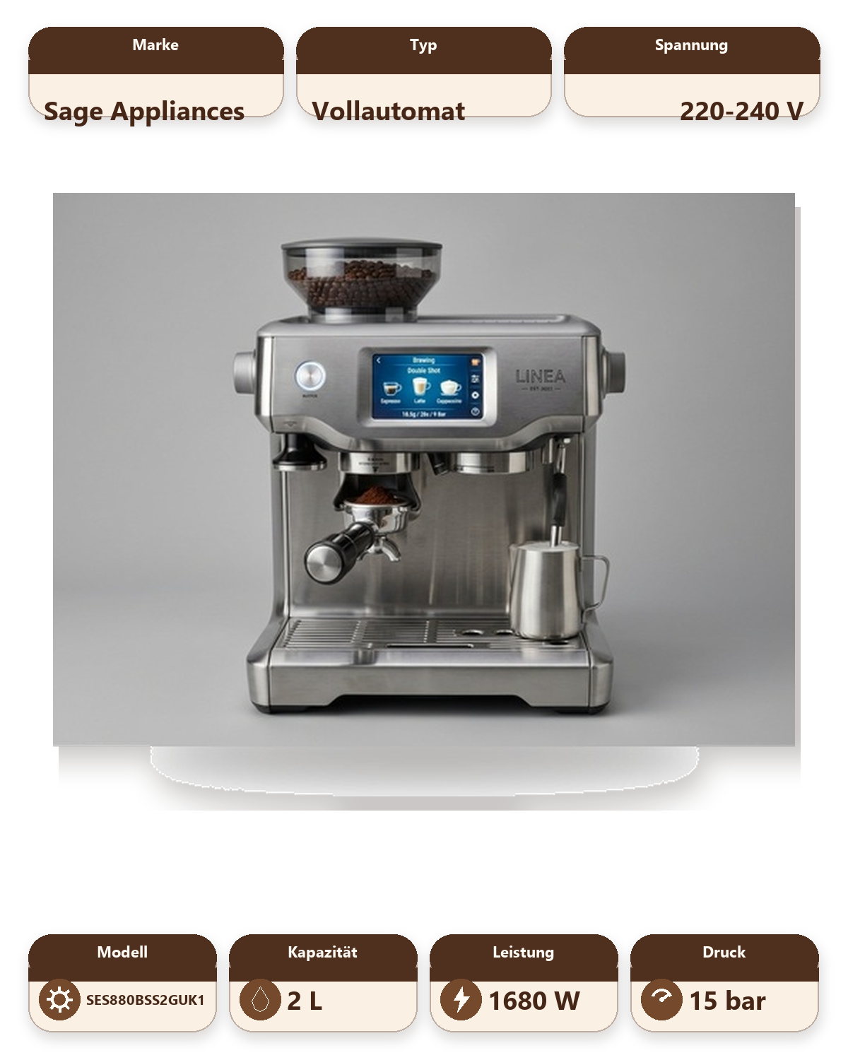 The Barista Touch Espresso Machine - Brushed Stainless Steel