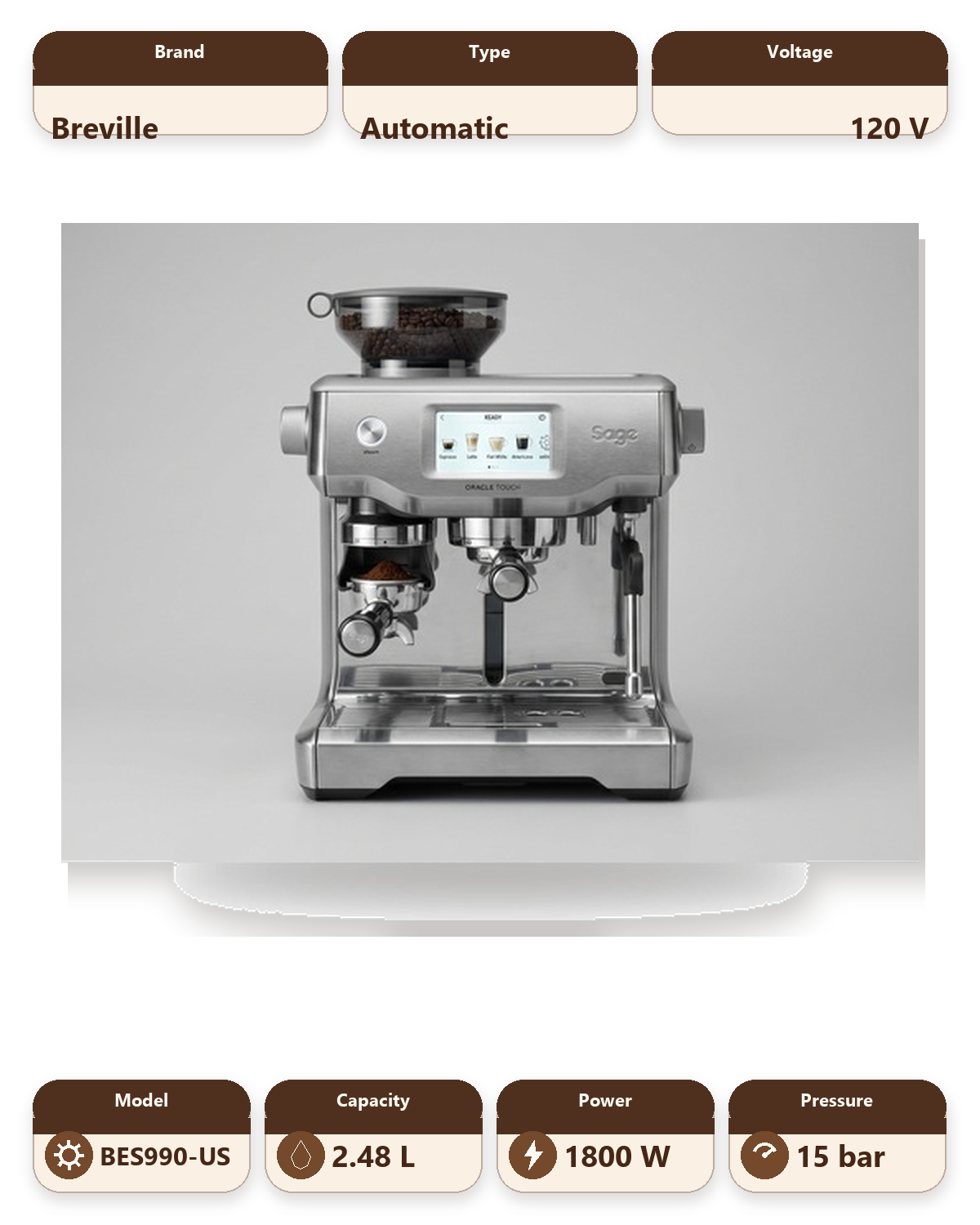 Breville the Oracle® Touch (BES990 - US 120V)