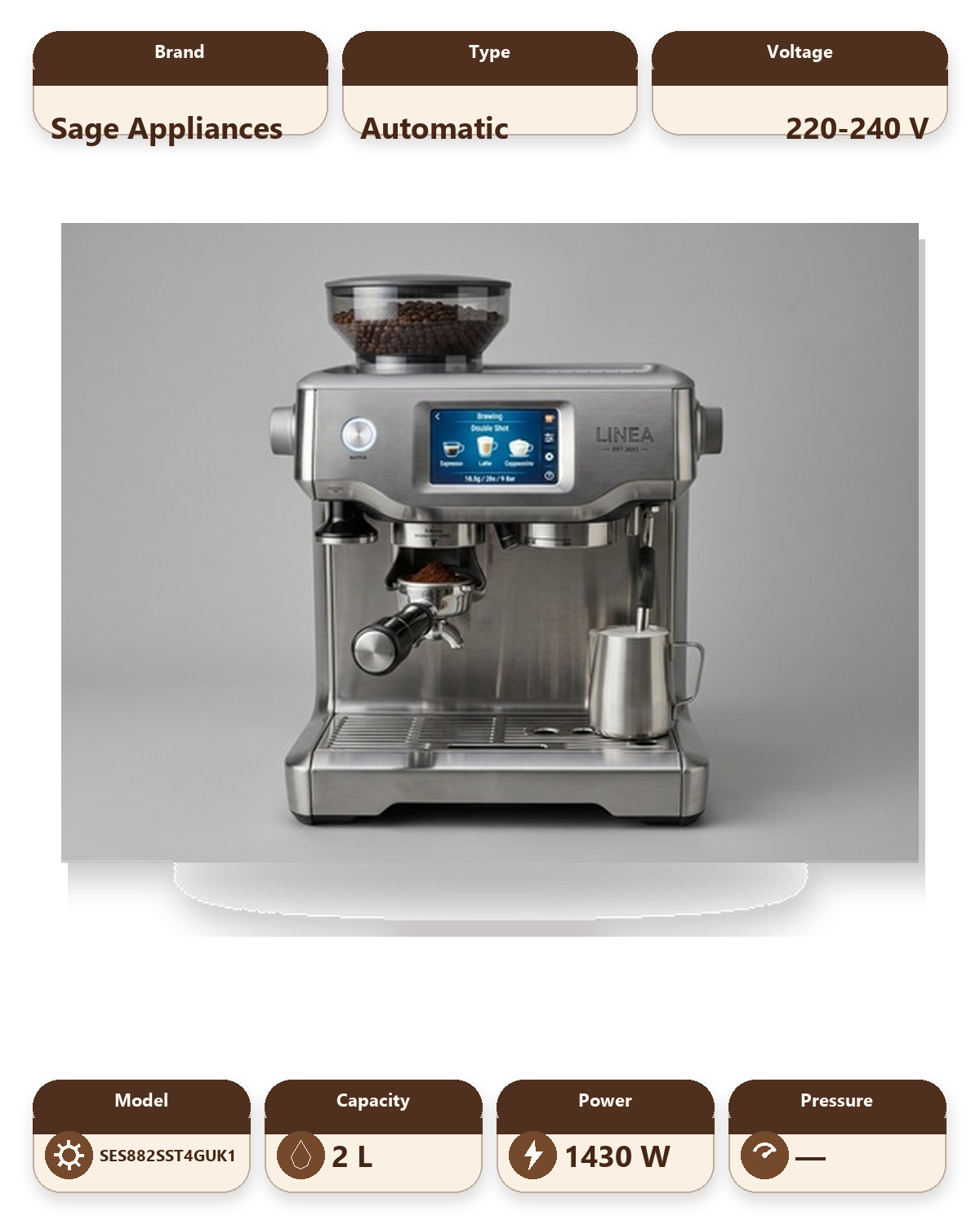The Barista Touch Impress Espresso Machine - Sea Salt