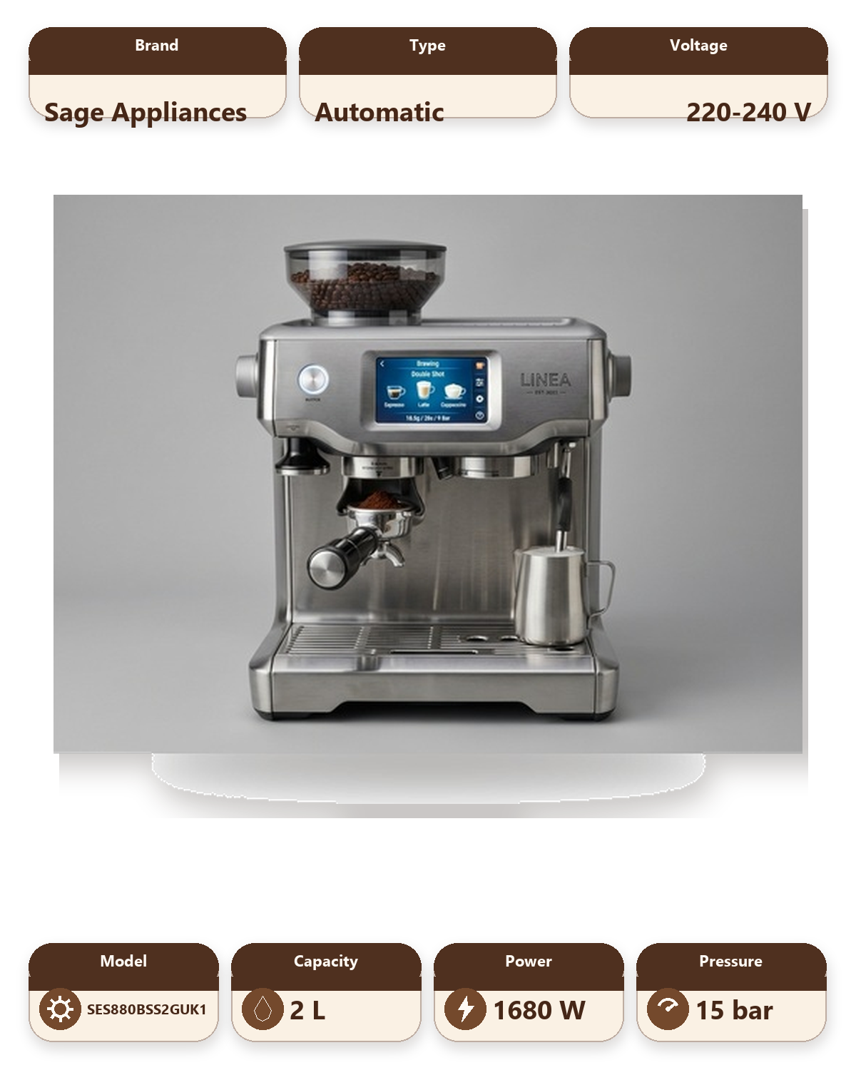 The Barista Touch Espresso Machine - Brushed Stainless Steel