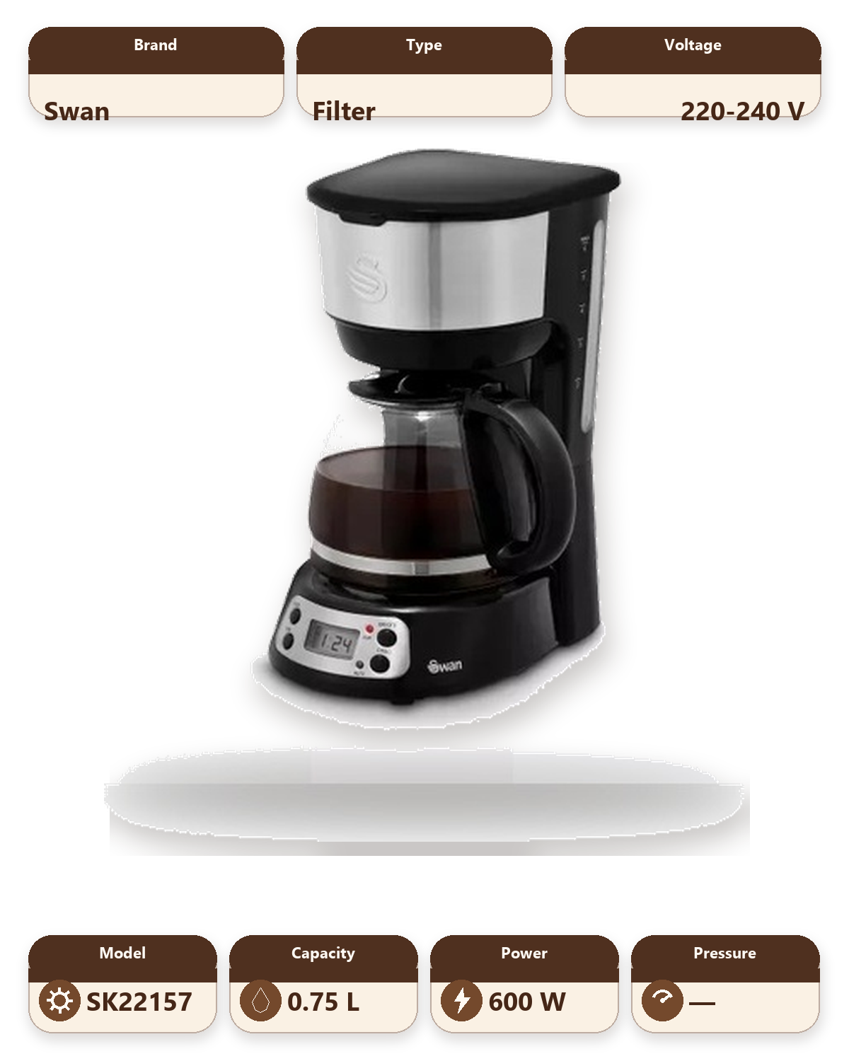 Swan Programmable Coffee Maker