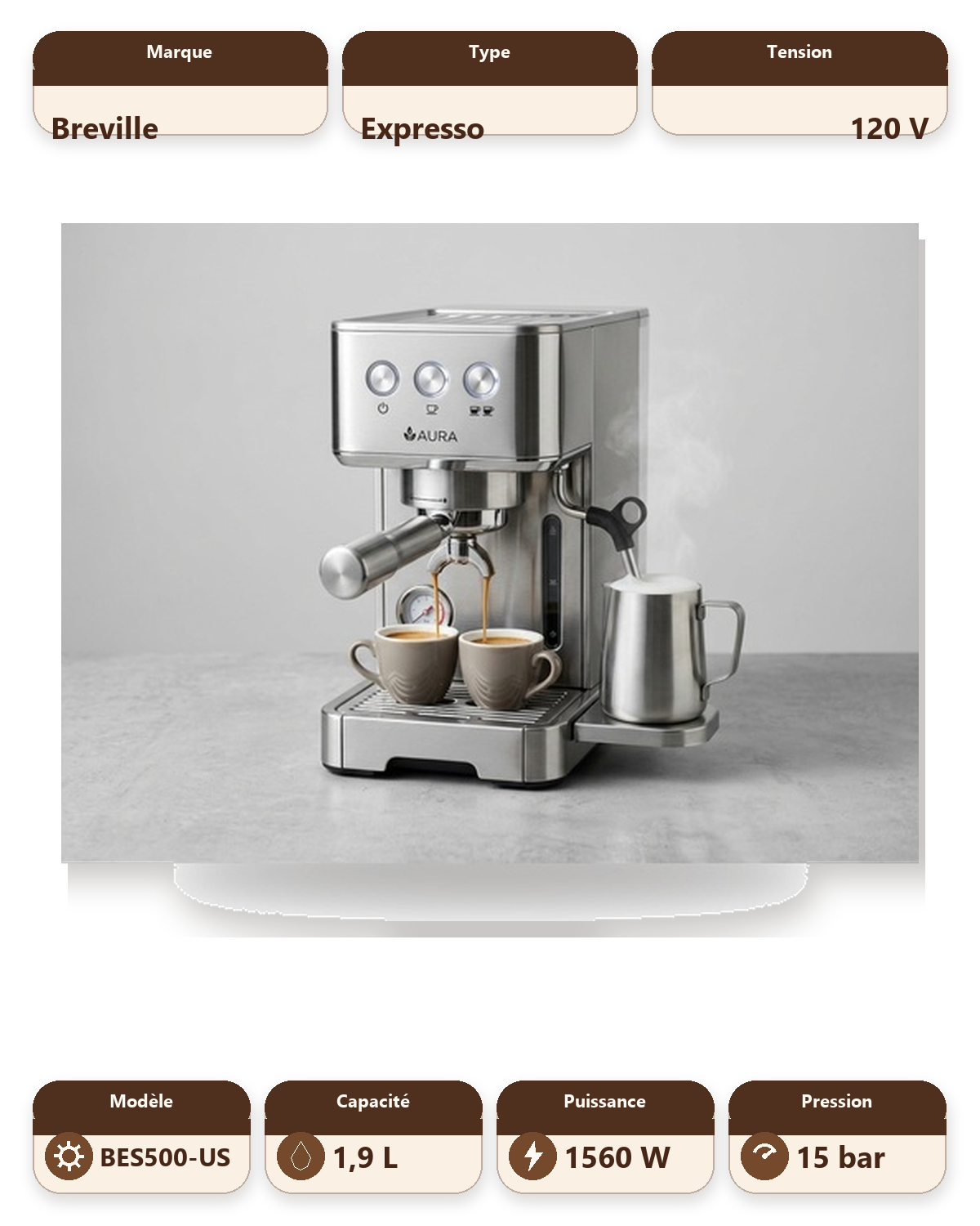 Breville the Bambino® Plus (BES500 - US 120V)